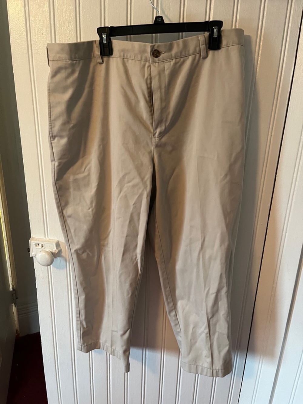 LL Bean Men's Tan Cotton Blend Chino Pants